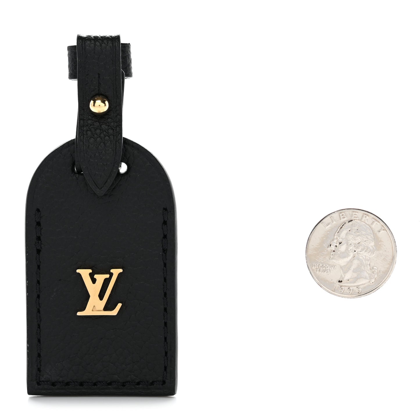 Calfskin Carryall Luggage Tag Black