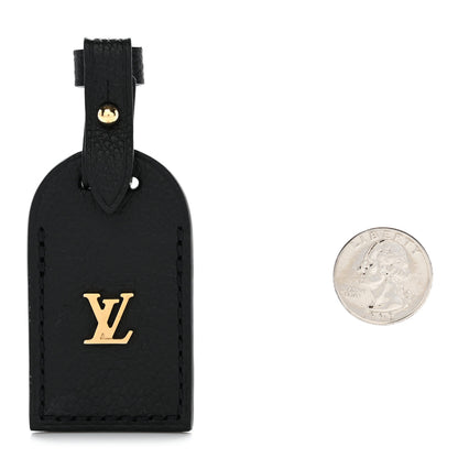 Louis Vuitton Calfskin Carryall Luggage Tag Black 2 of 4