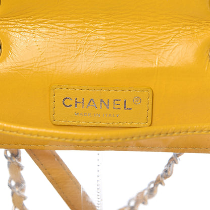 Chanel Crumpled Calfskin PVC Quilted Backpack Yellow 7 of 15
