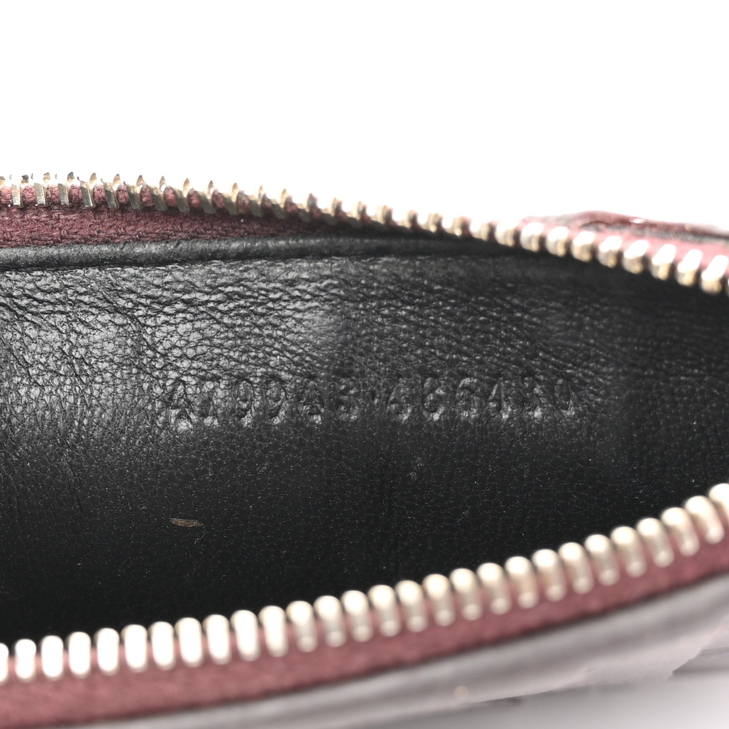 Alexander McQueen Calfskin Crocodile Embossed Card Holder Wallet Burgundy 7 of 9