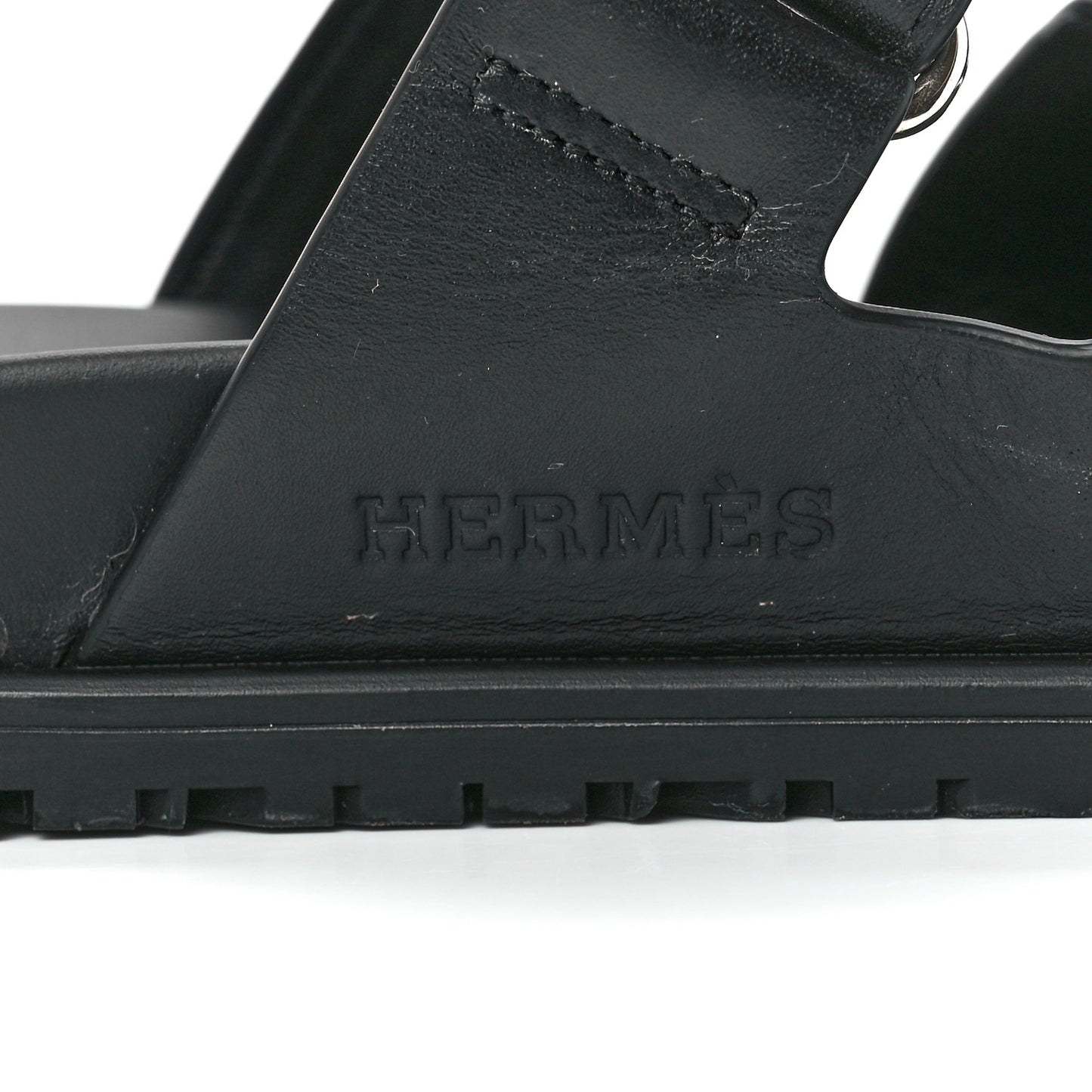 Calfskin Womens Chypre Sandals 40.5 Black