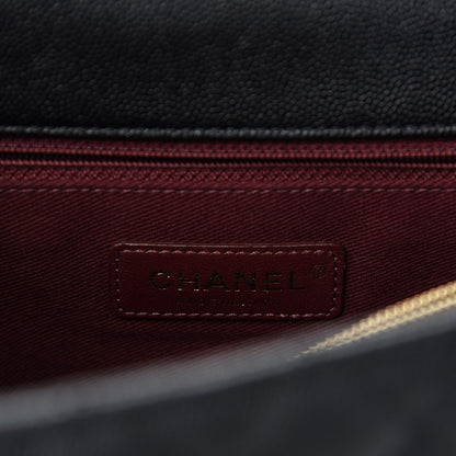Chanel Caviar Quilted Medium Coco Handle Flap Black 8 of 10
