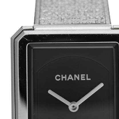 Chanel Stainless Steel 26mm Boy-friend Tweed Quartz Watch Black 6 of 7