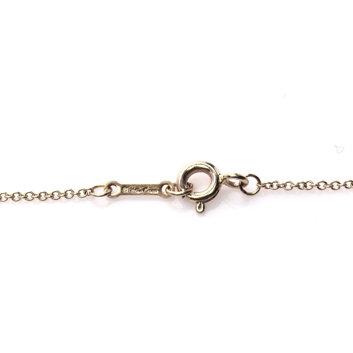 18K Yellow Gold Diamond Paloma Picasso Olive Leaf Pendant Necklace