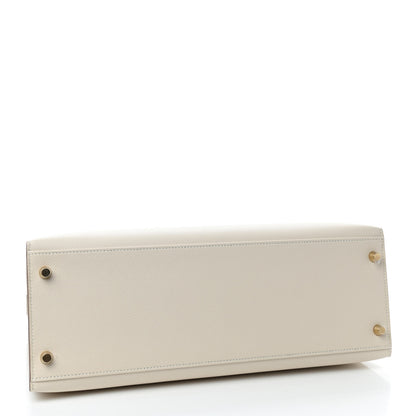 Hermes Epsom Kelly Sellier 35 Craie 3 of 10