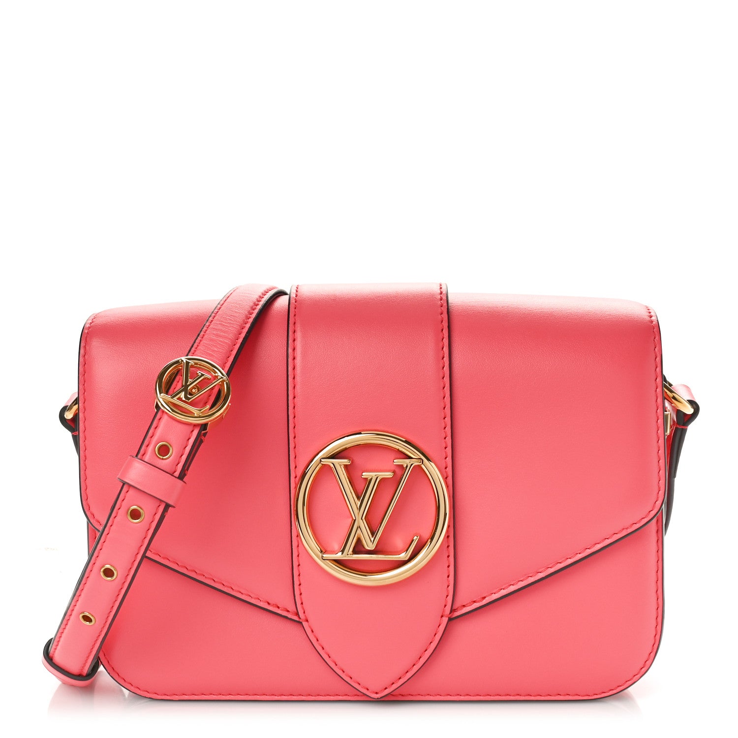 Louis Vuitton LOUIS VUITTON Smooth Calfskin LV Pont 9 Dahlia 1 of 9