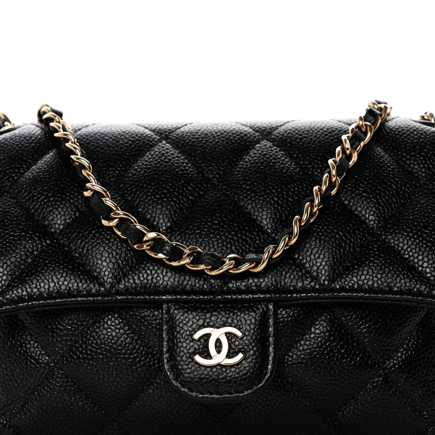 Chanel Jersey Fabric Quilted Foldable Tote With Chain Black Multicolor 13 of 17