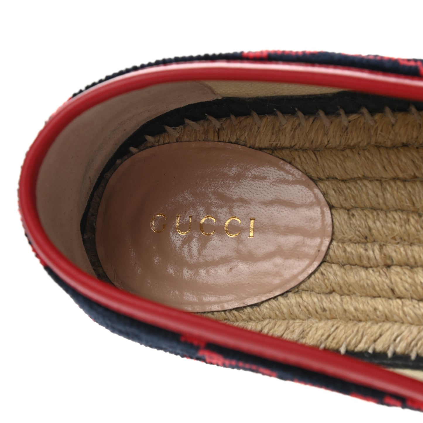 Terry Cloth GG Monogram Espadrilles 39.5 Blue Red
