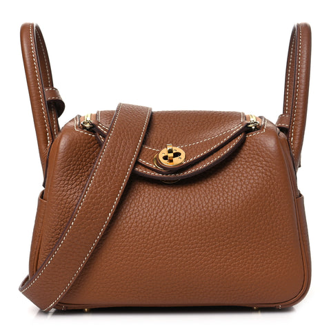 Taurillon Clemence Mini Lindy 20 Gold