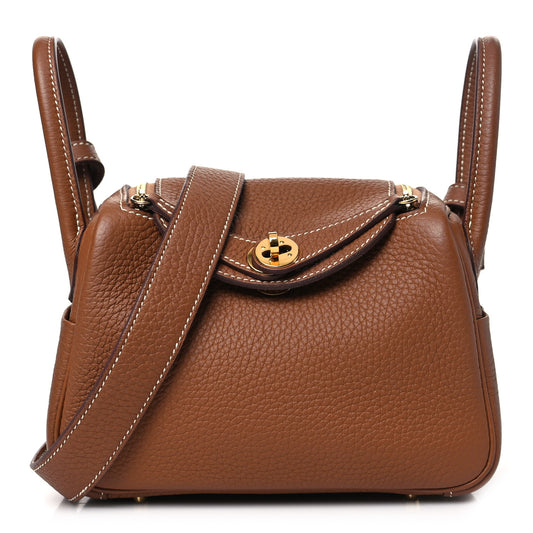 Taurillon Clemence Mini Lindy 20 Gold