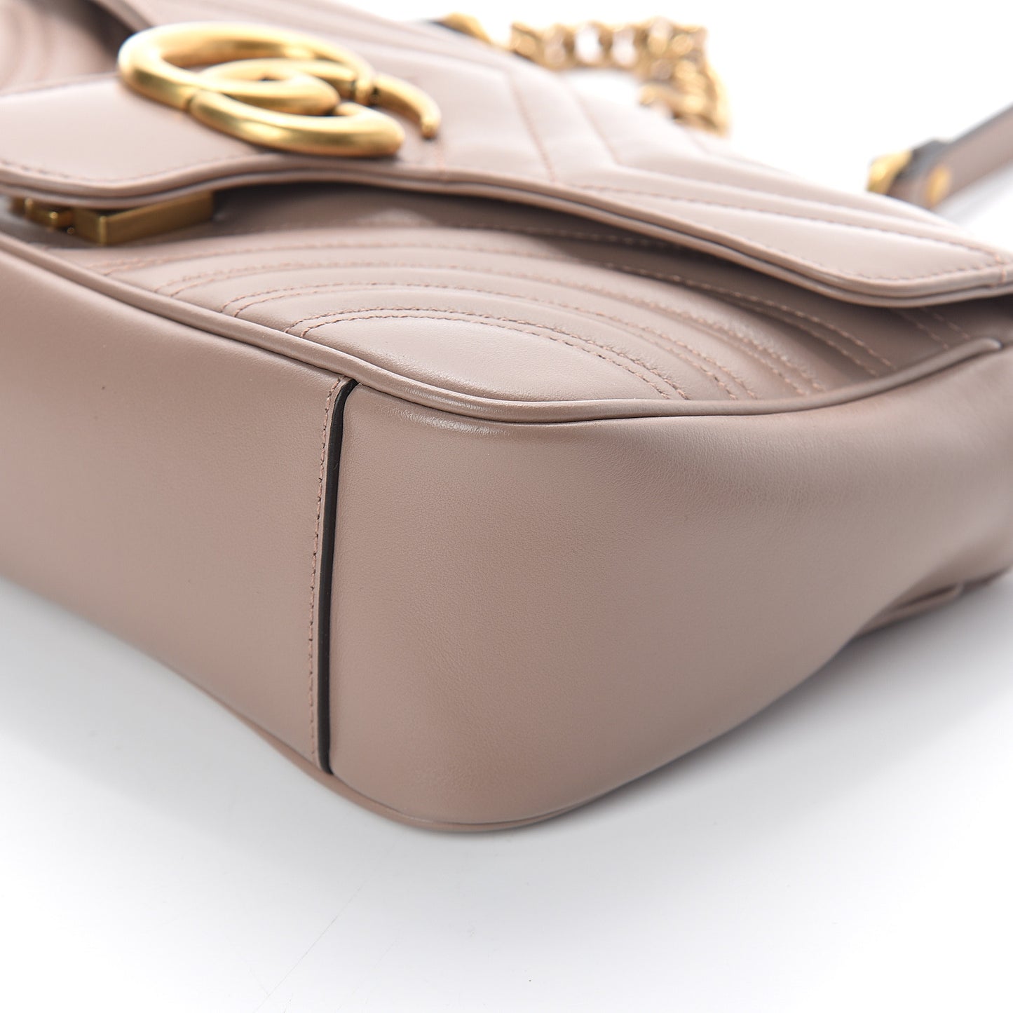 Calfskin Matelasse Small GG Marmont Shoulder Bag Porcelain Rose