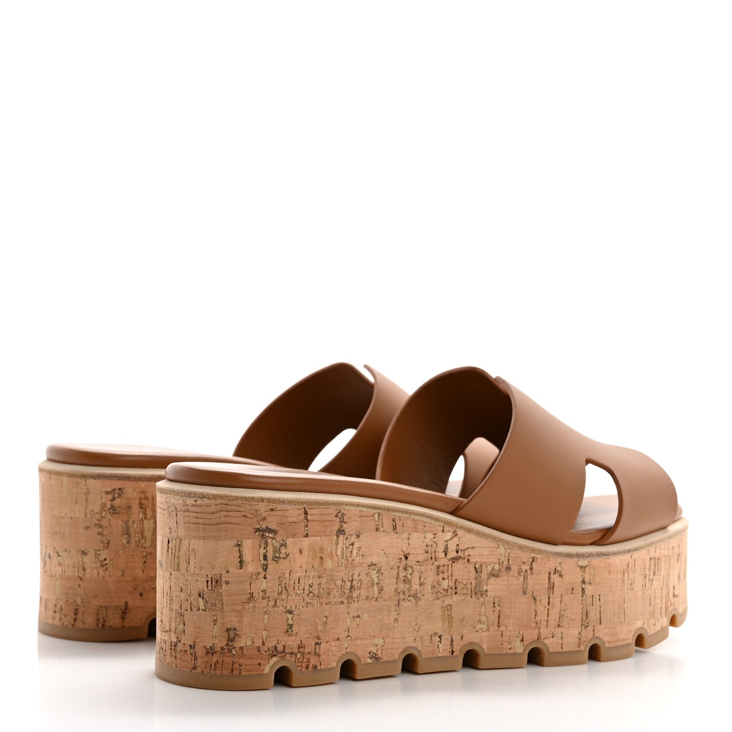 Calfskin Cork Eze 30 Sandals 37 Marron Glaise