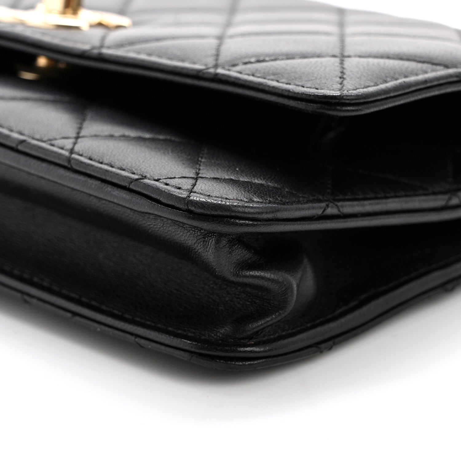 Chanel Lambskin Quilted Trendy CC Wallet On Chain WOC Black 11 of 16