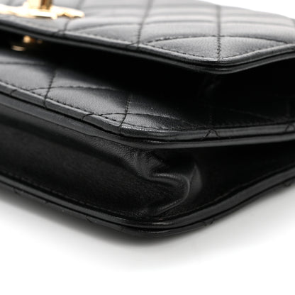 Chanel Lambskin Quilted Trendy CC Wallet On Chain WOC Black 11 of 16