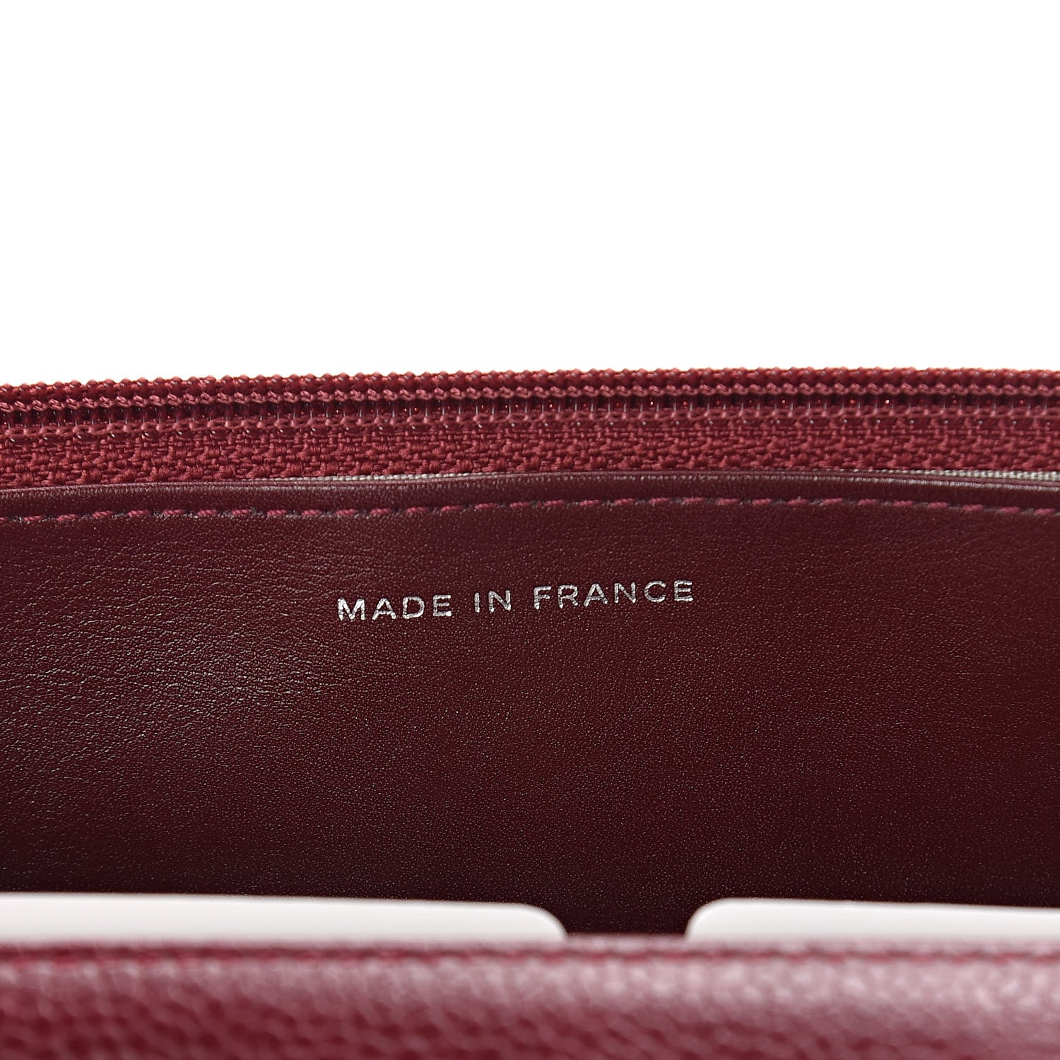 Chanel Caviar Timeless CC Wallet on Chain WOC Dark Red 7 of 9