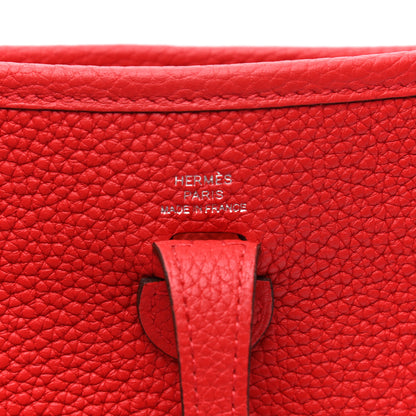 Hermes Taurillon Maurice Evelyne TPM Rouge De Coeur Bleu Du Nord 6 of 7