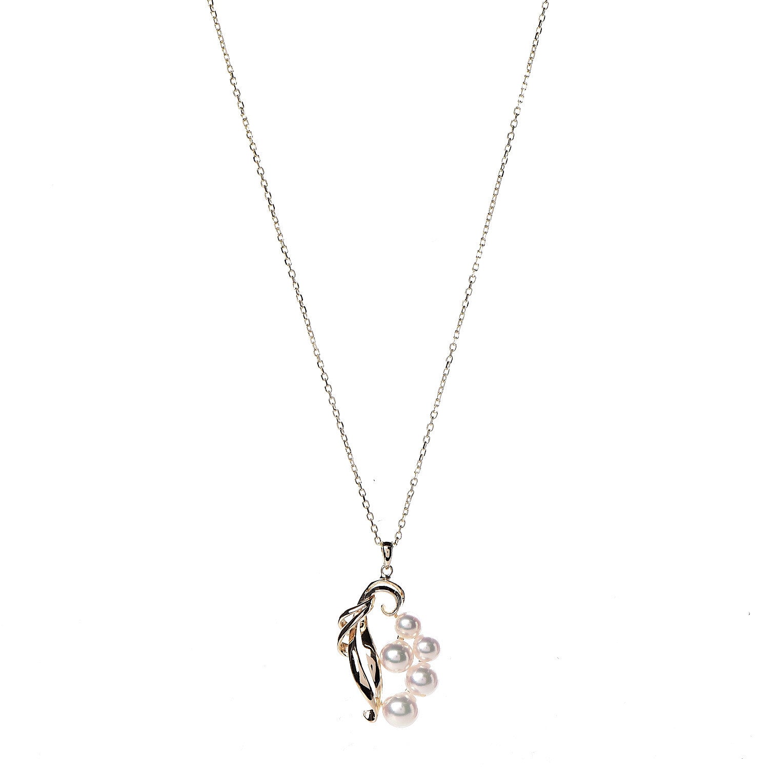 Mikimoto 14K Yellow Gold Akoya Pearl 4.5-6.5mm Pendant Necklace 1 of 7