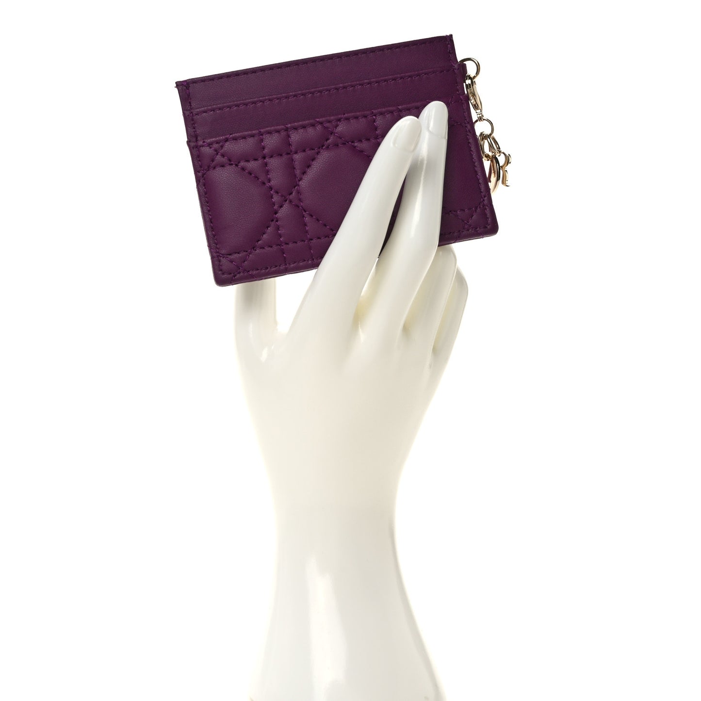 Lambskin Cannage Lady Dior Card Holder More