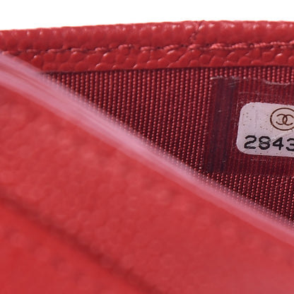 Chanel Caviar Quilted Card Holder Red 8 of 13