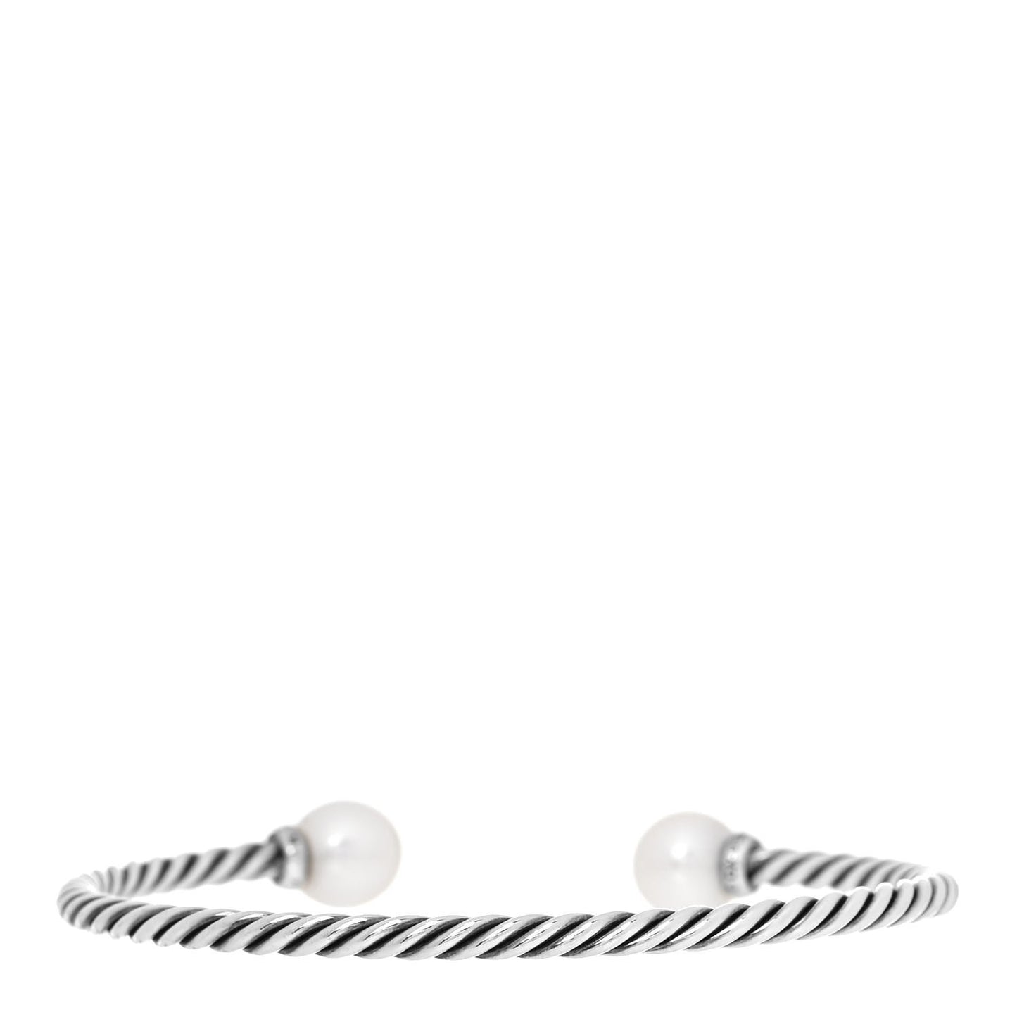 Sterling Silver Diamond Pearl 9mm Solari Bracelet