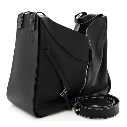 Loewe Calfskin Large Hammock Shoulder Bag Midnight Blue Black 3 of 10