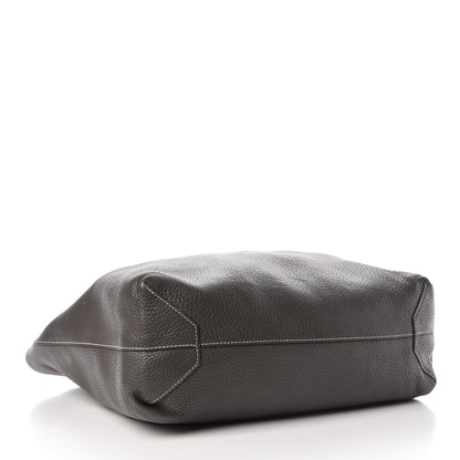 Hermes Taurillon Clemence Double Sens 36 Reversible Tote Graphite Bleu Electrique 4 of 23