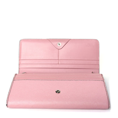 Fendi Vitello Elite Century Hypnoteyes Studded Continental Wallet On Chain Bubblegum Multicolor 9 of 13