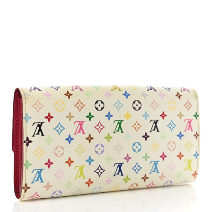 Louis Vuitton Monogram Multicolor Sarah Wallet White Eglantine 3 of 9