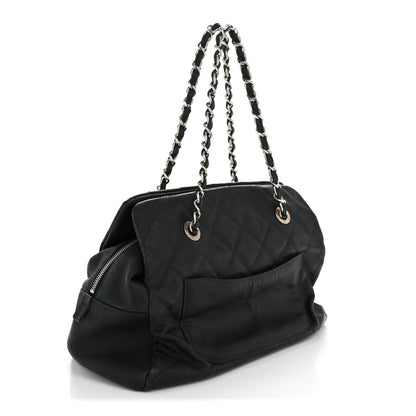Chanel Crinkled Calfskin Grand Timeless Shopping Tote GTT Dark Blue 3 of 12