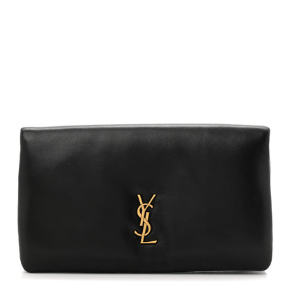 Saint Laurent Lambskin Large Calypso Bi-Fold Wallet Black 1 of 9