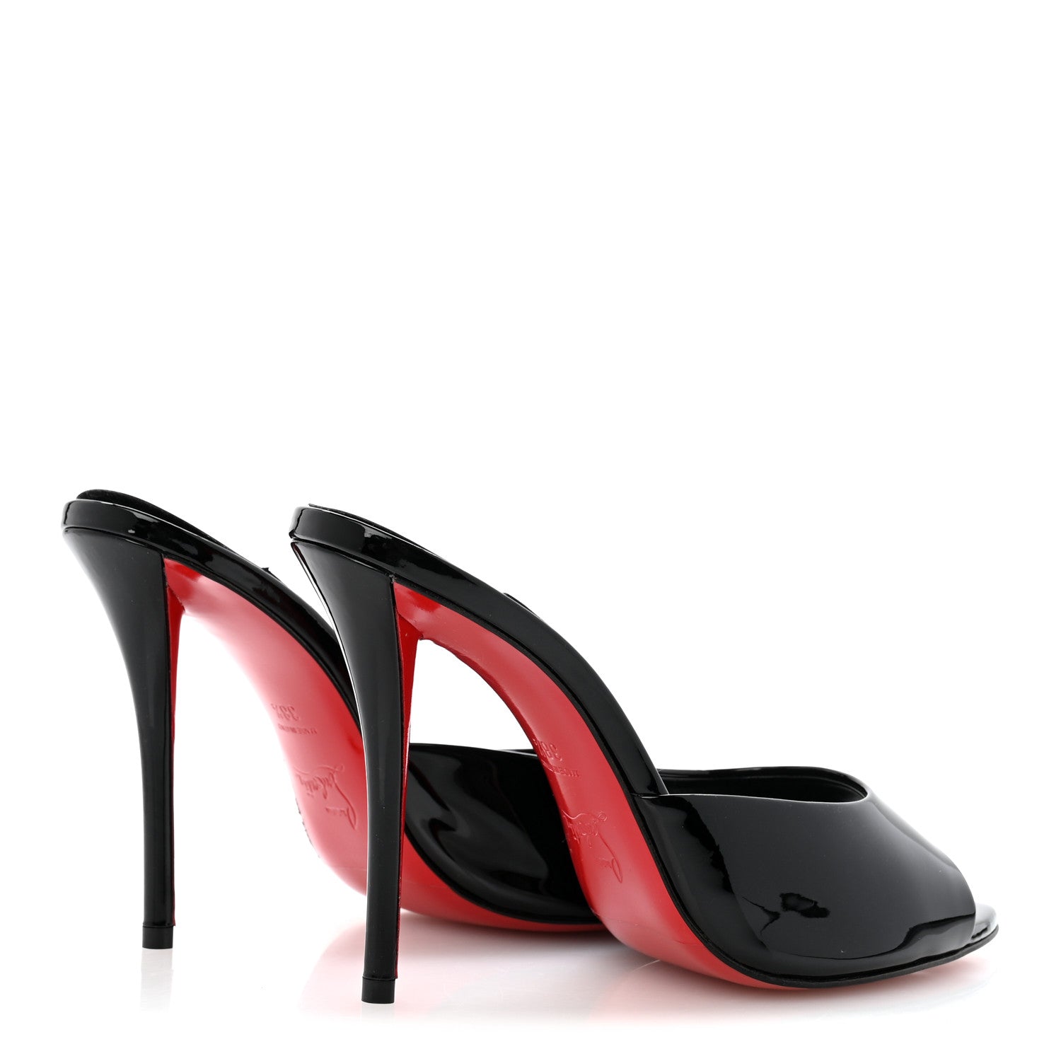 Christian Louboutin Patent Miss Z 100 Mule 38.5 Black 5 of 10