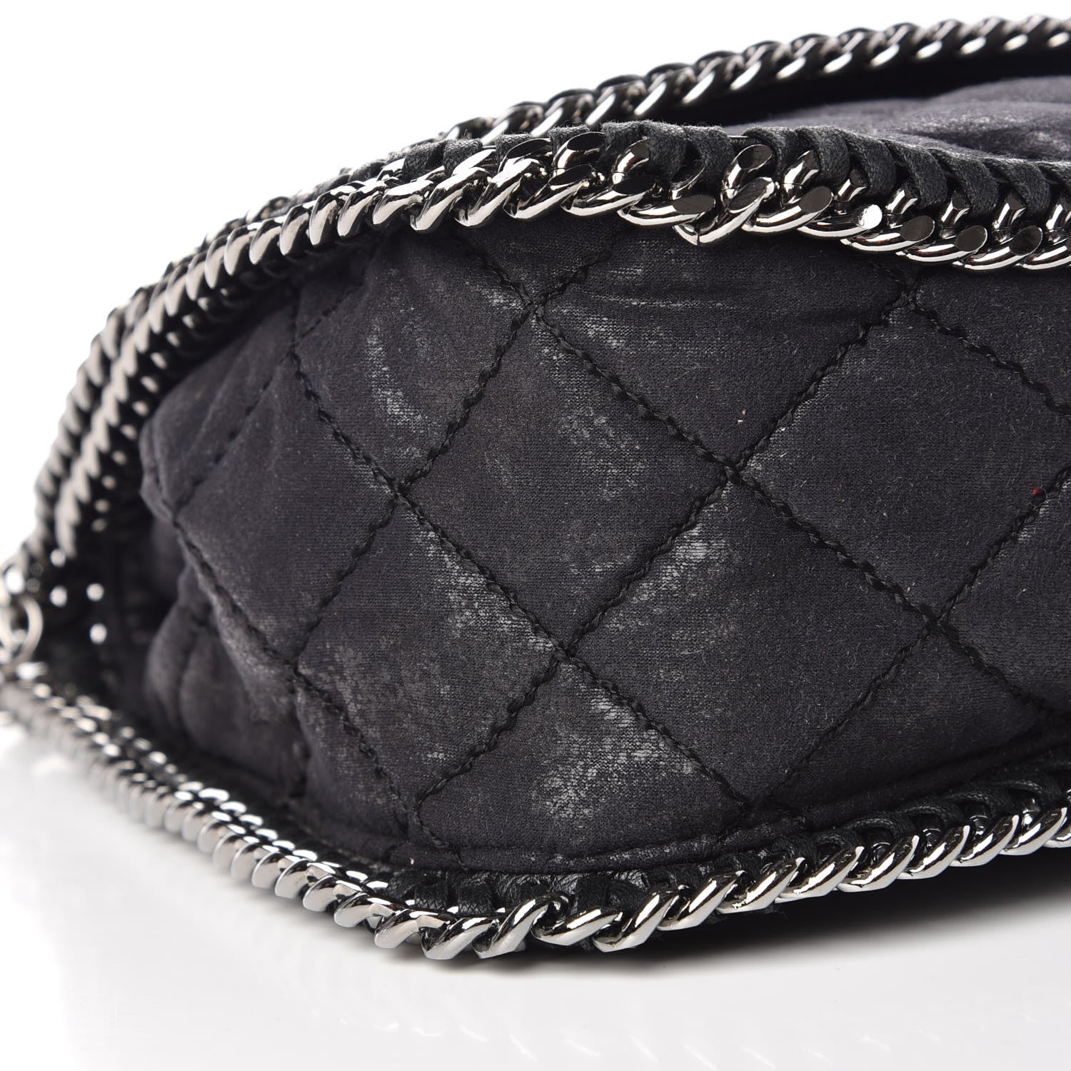 Stella McCartney Shaggy Deer Quilted Falabella Shoulder Bag Black 6 of 7