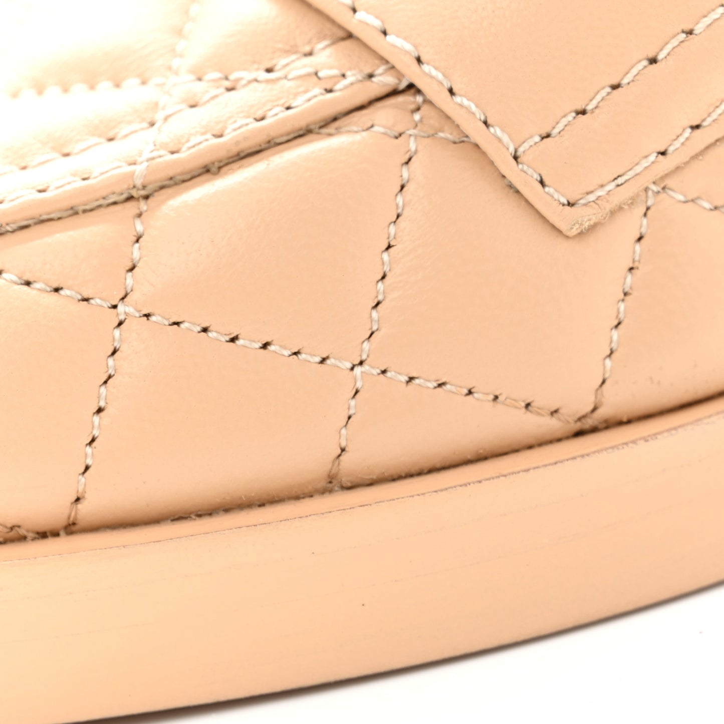 Lambskin Quilted CC Heart Loafers 39 Beige