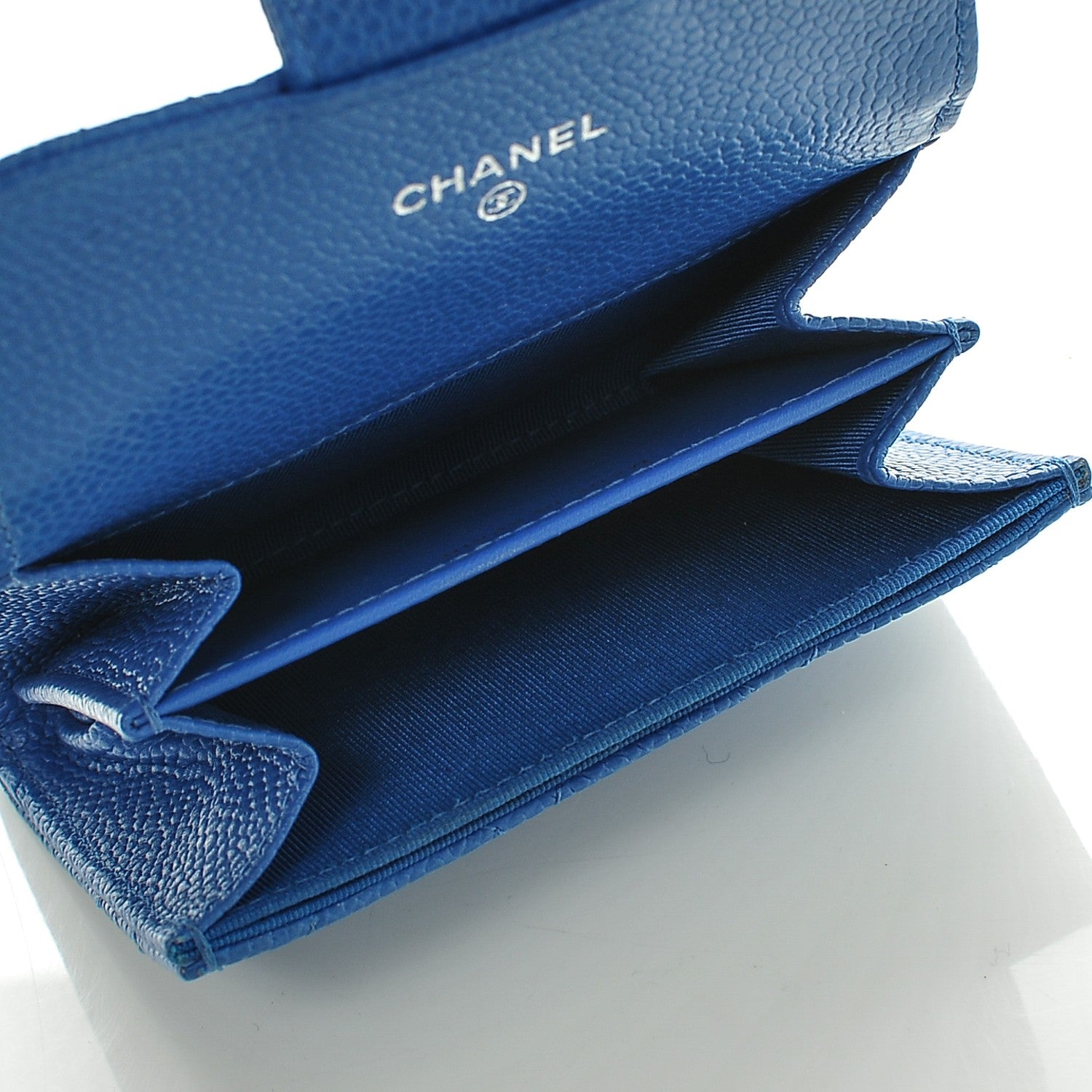 Chanel Caviar Quilted Card Holder Blue 5 of 7