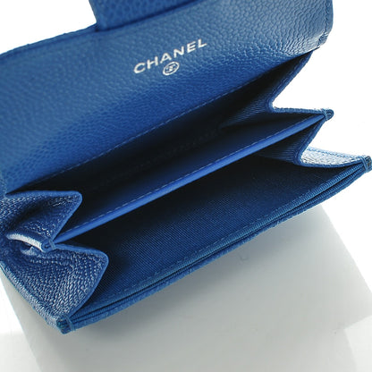 Chanel Caviar Quilted Card Holder Blue 5 of 7