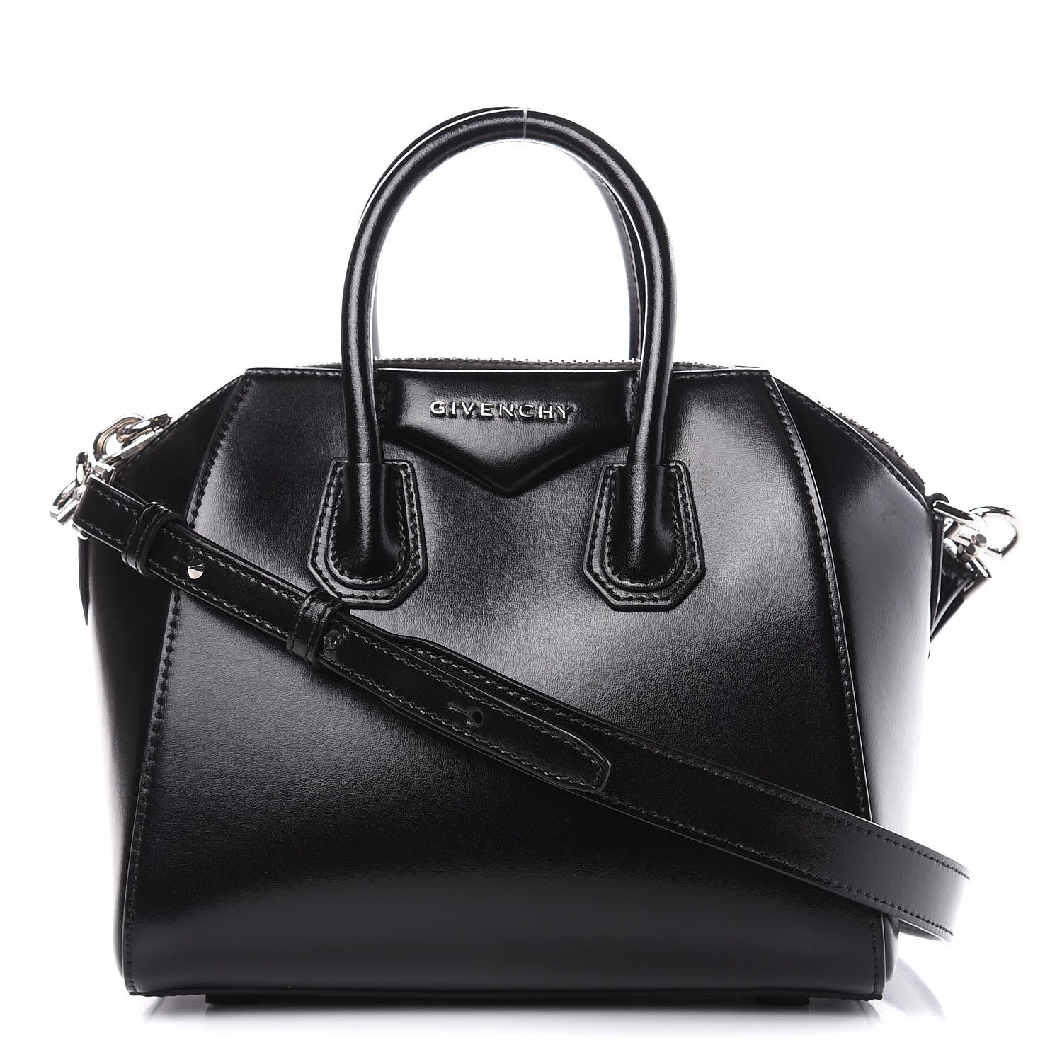 Givenchy Shiny Lord Calfskin Mini Antigona Black 1 of 12