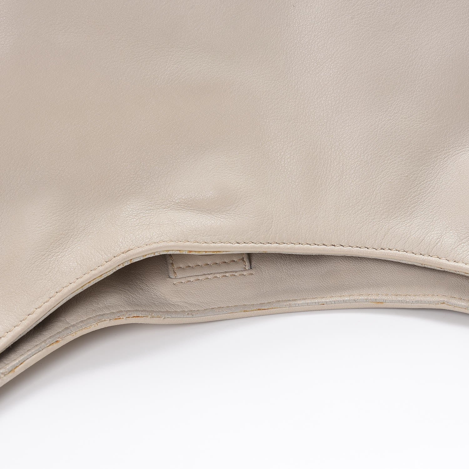 Prada Soft Calf Chain Tote Talco 17 of 20