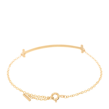 Tiffany 18K Yellow Gold T Smile Bracelet 2 of 3