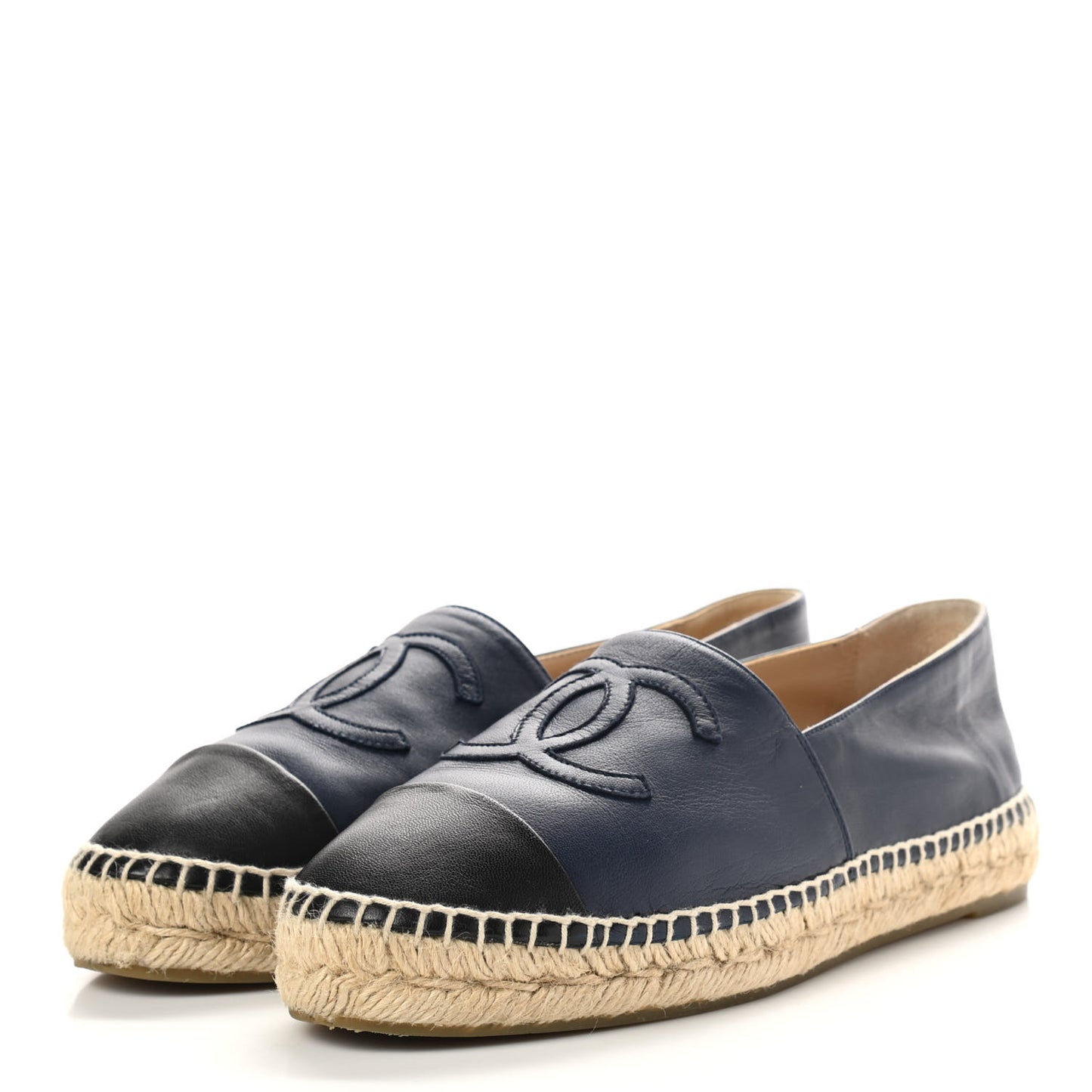 Lambskin CC Espadrilles 39 Navy Black