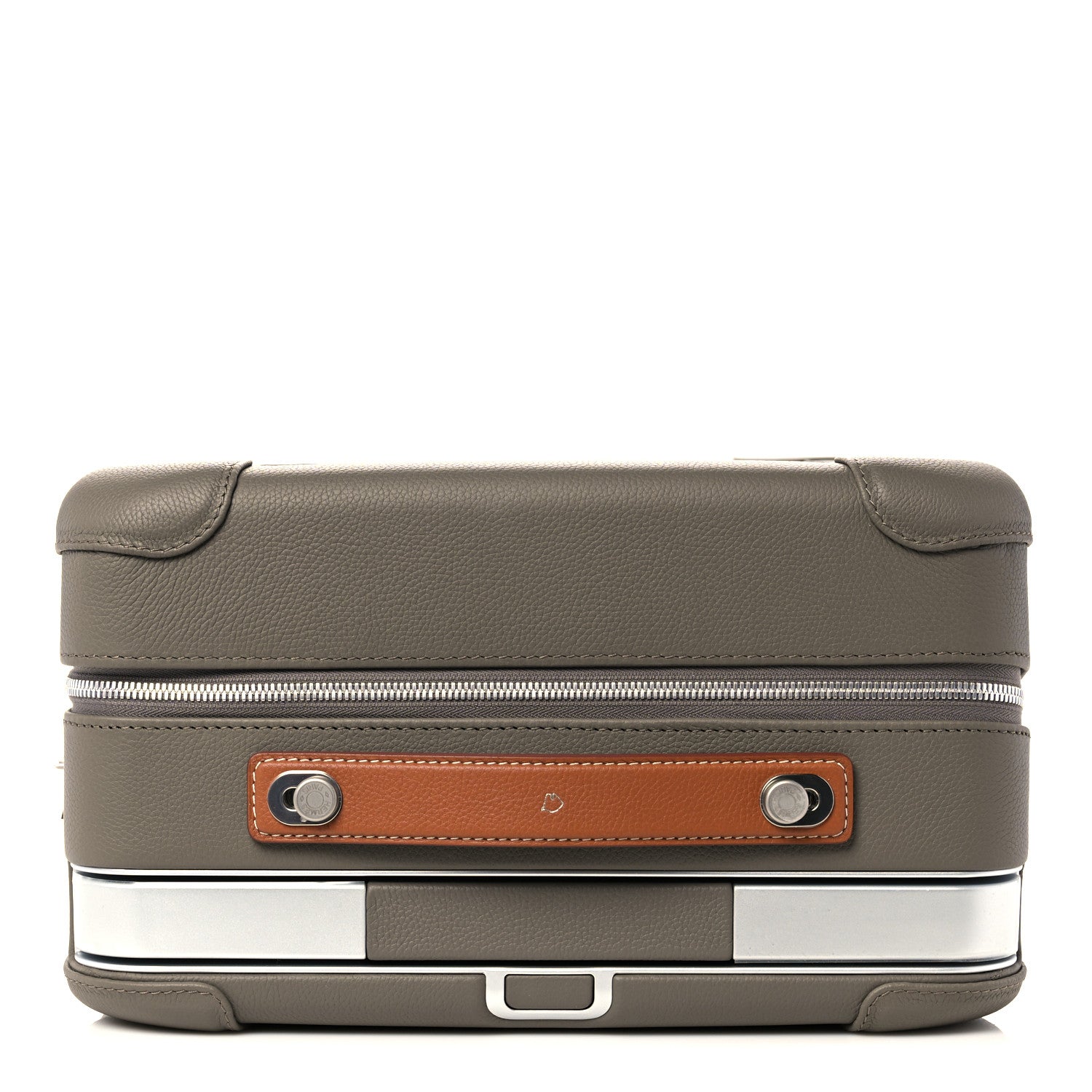 Hermes Taurillon Regate RMS Suitcase Etain Fauve Rouge H 7 of 16