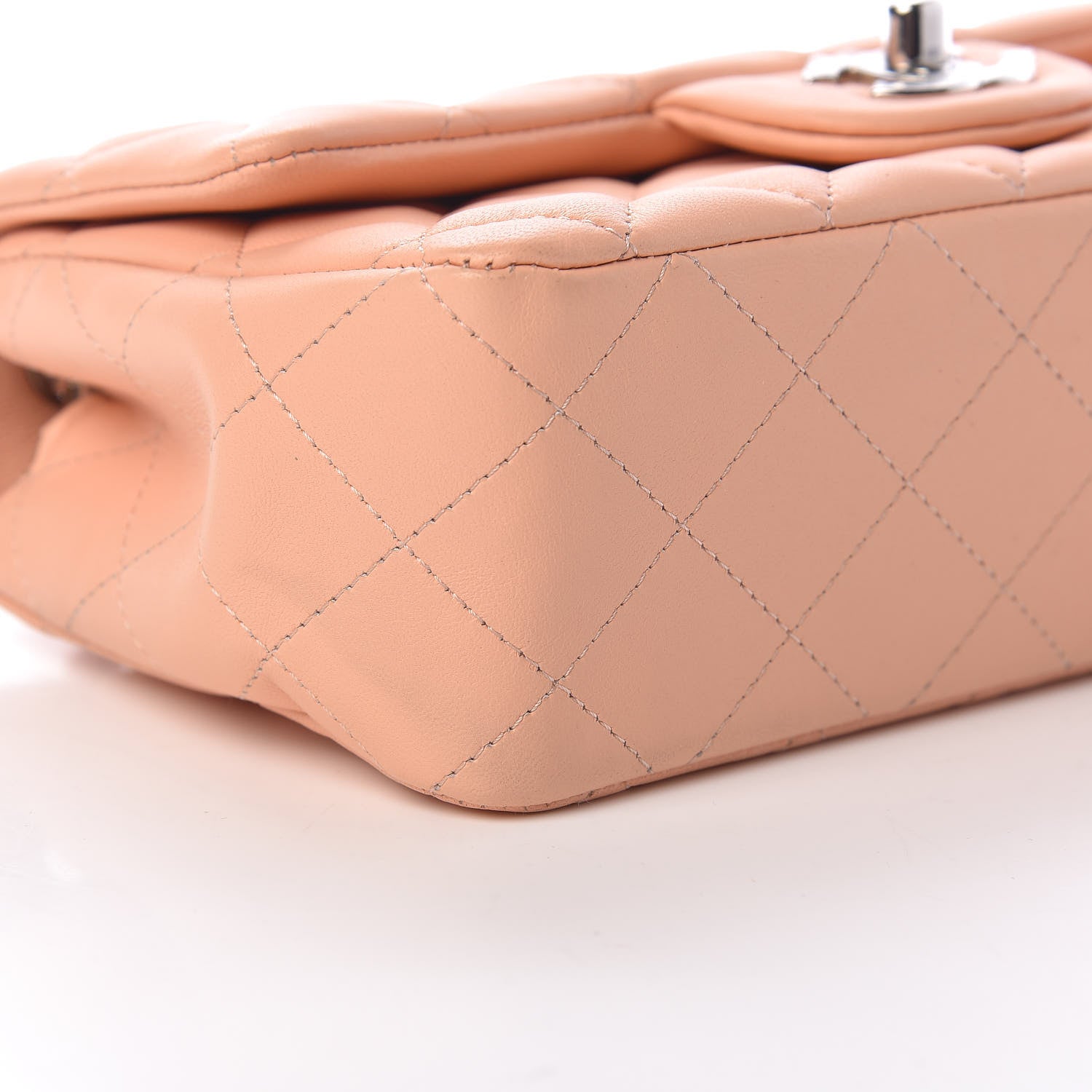 Chanel Lambskin Quilted Mini Rectangular Flap Light Pink 8 of 12