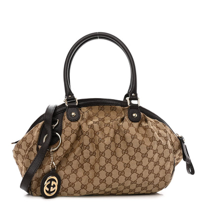 Gucci Monogram Medium Sukey Boston Bag Dark Brown 1 of 10