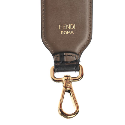 Fendi Calfskin FF 1974 Embossed Mini Strap You Maya Black 3 of 4