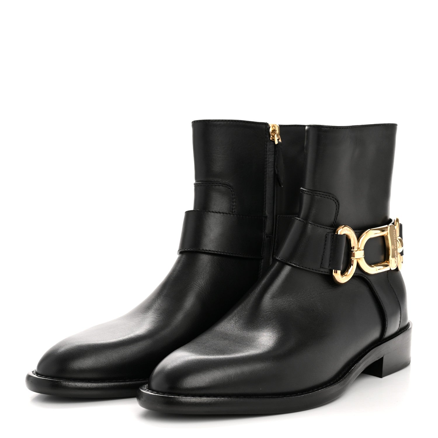 Louis Vuitton Calfskin Westside Flat Ankle Boots 37 Black 4 of 11