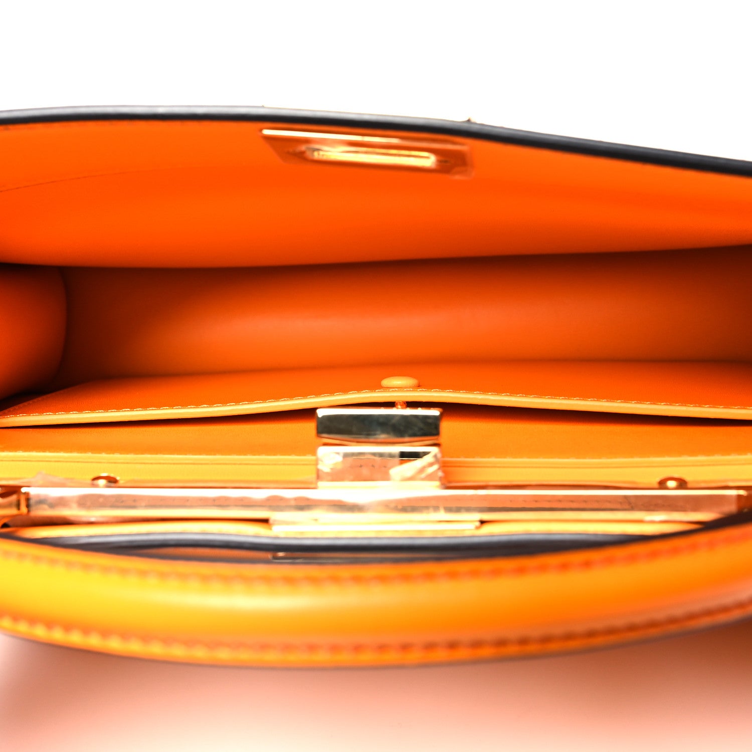 Fendi Vitello King Tamponato Medium Peekaboo I SEE U East West Satchel Clementine 5 of 12