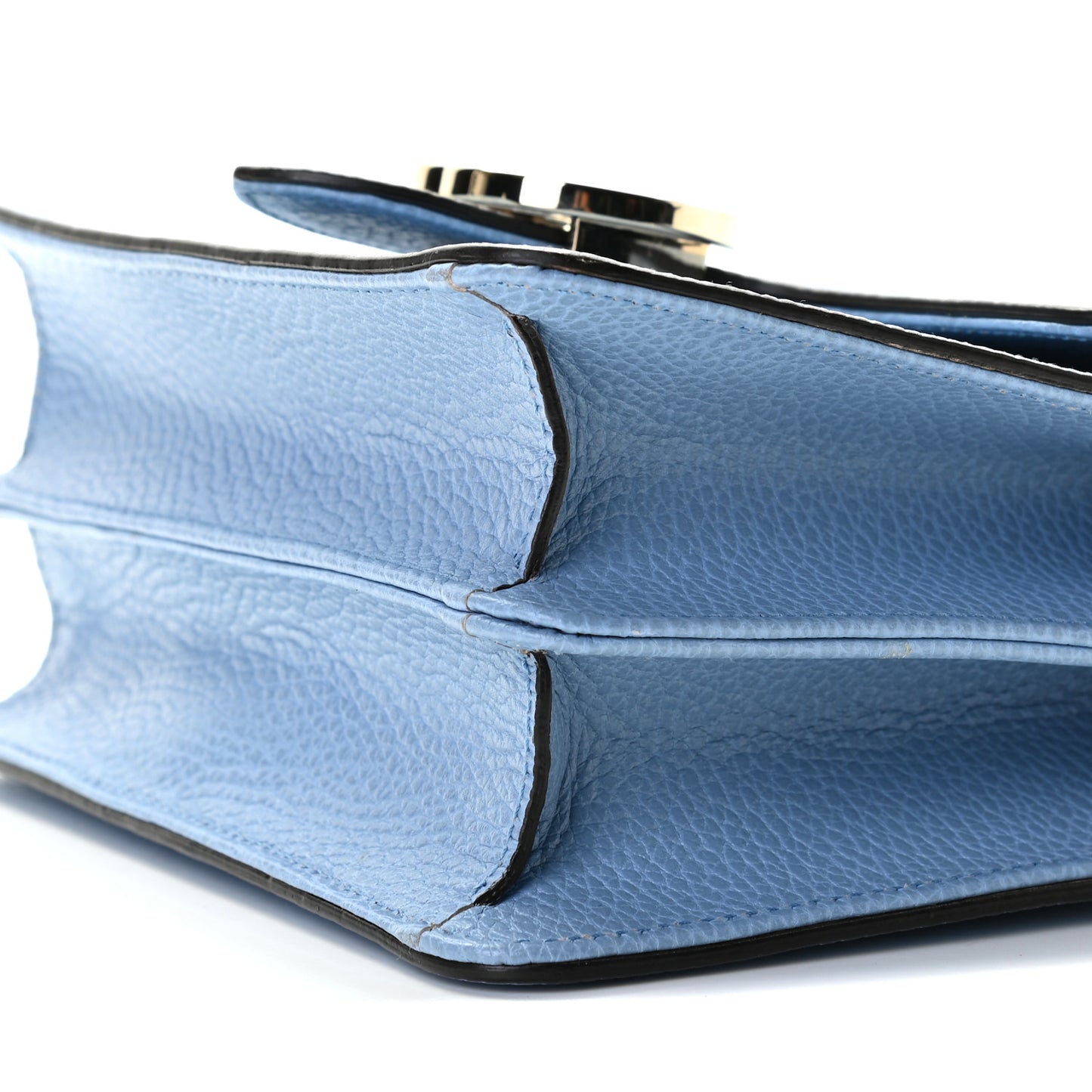 Dollar Calfskin Small Interlocking G Shoulder Bag Mineral Blue