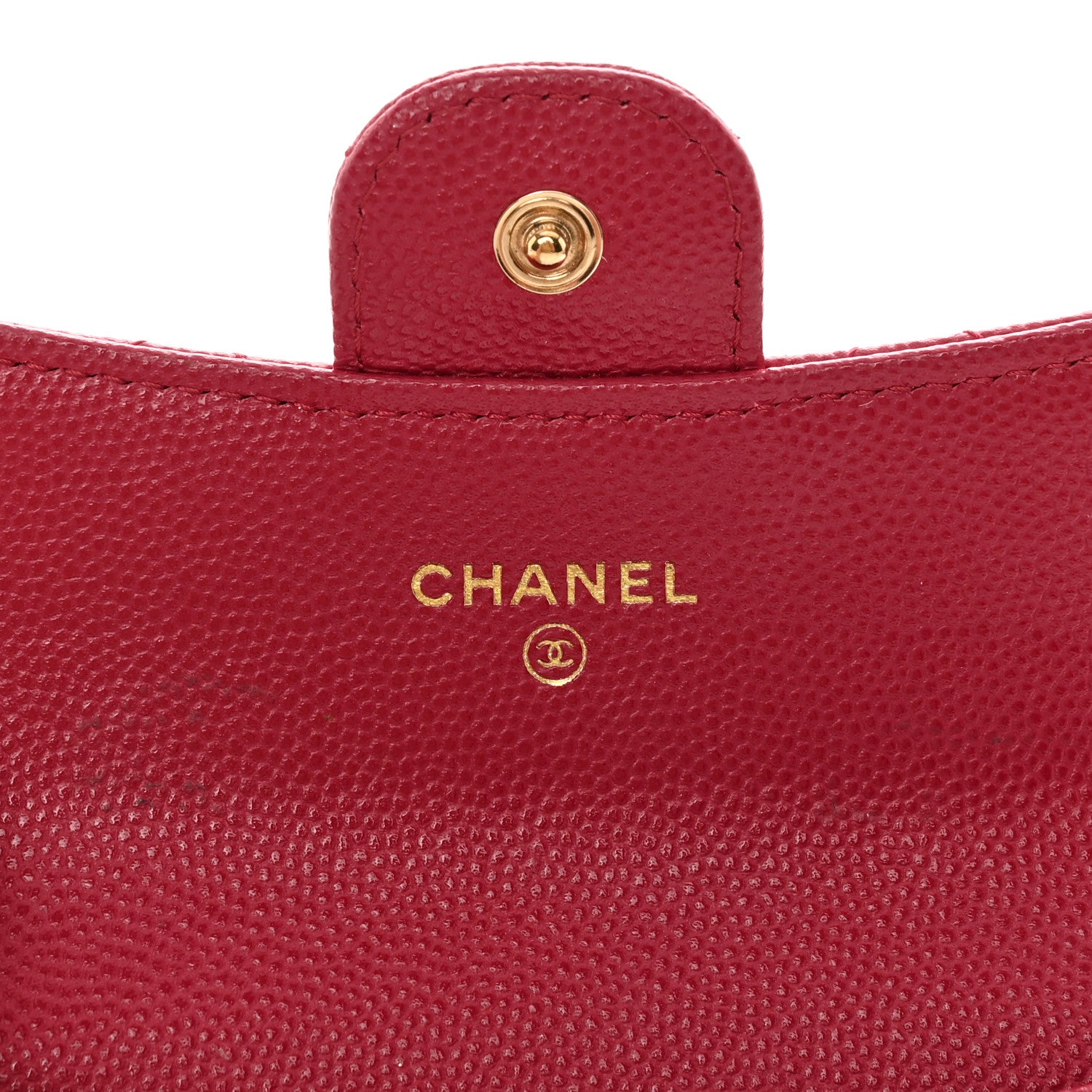 Chanel Caviar Quilted Flap Card Holder Wallet Dark Pink 6 of 19