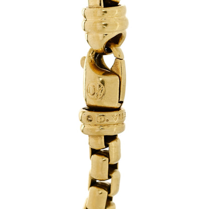 David Yurman 18K Yellow Gold 5mm Box Chain Bracelet 3 of 4
