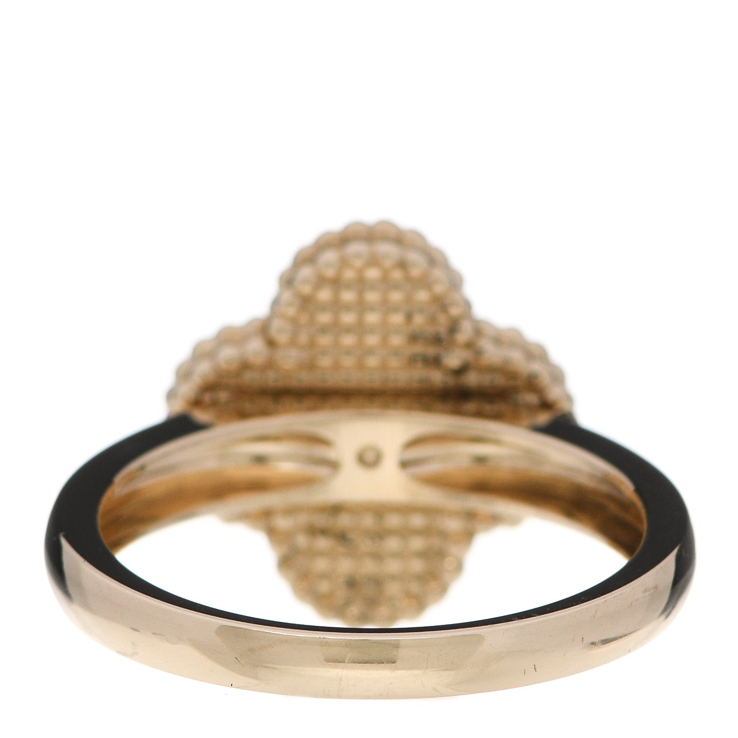 Van Cleef & Arpels 18K Yellow Gold Diamond Carnelian Vintage Alhambra Ring 59 8.75 4 of 6
