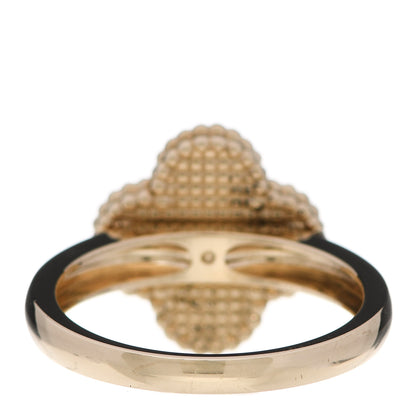 Van Cleef & Arpels 18K Yellow Gold Diamond Carnelian Vintage Alhambra Ring 59 8.75 4 of 6